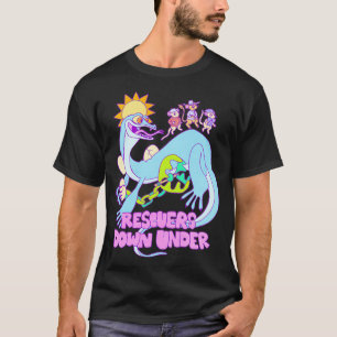Camiseta Os Resgatadores Abaixo Do Vintage Retro Lizard Doo