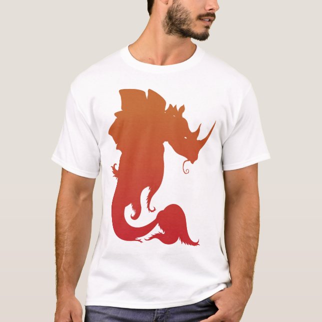 Camiseta Os Rinoceronte-Stego-Peixes Tee (o fogo) (Frente)