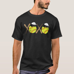 Camiseta Os rosas São O Blah Blah Sofball É O Meu Namorad