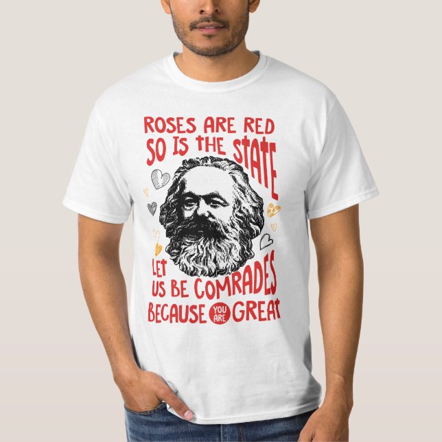 Camiseta Os rosas São Vermelhos E O Estado (Frente)