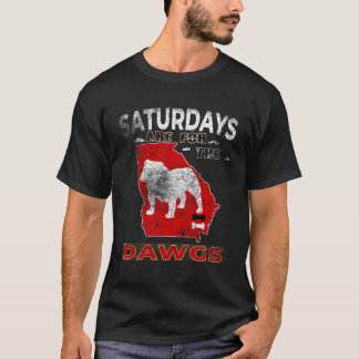 Camiseta Os Sábados São Para Os Dawgs O Estado Do Bulldog