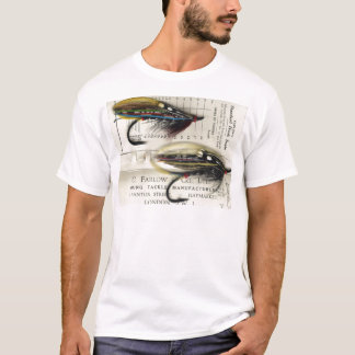 Camiseta Os salmões clássicos voam no cartão