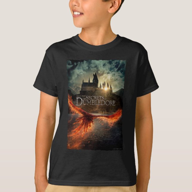 Camiseta Os Segredos da Poster Teatral de Dumbledore (Frente)