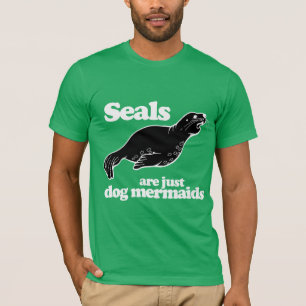 CAMISETA OS SELOS SÃO MERMAIDS DE CACHORRO