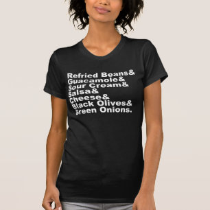 Camiseta Os Sete Ingredientes Em Uma Torta de Dip de Sete C