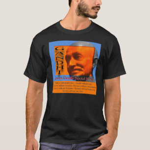 Camiseta Os sete pecados inoperante sociais de Gandi