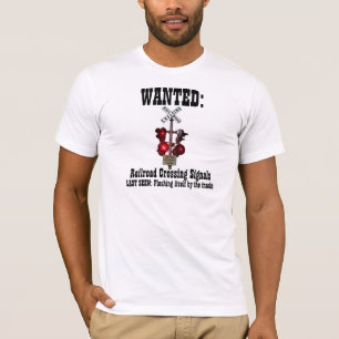 Camiseta Os sinais de cruzamento da estrada de ferro