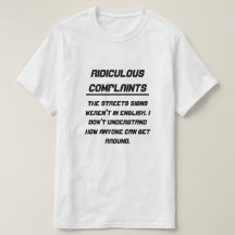 Os sinais ridículos das queixas não estavam em