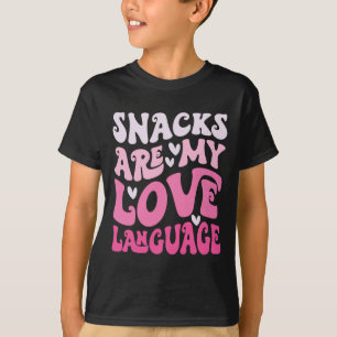Camiseta Os Snacks São A Minha Língua Do Amor, Crianças Do