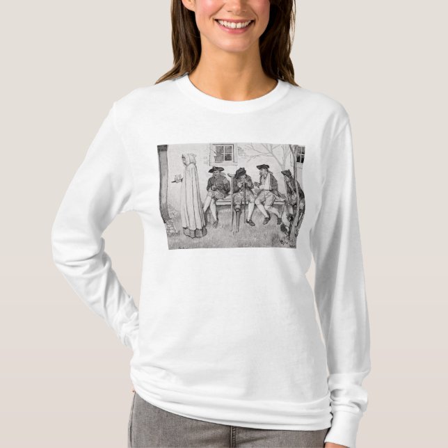 Camiseta Os soldados feridos Sat ao longo do Wall (Frente)