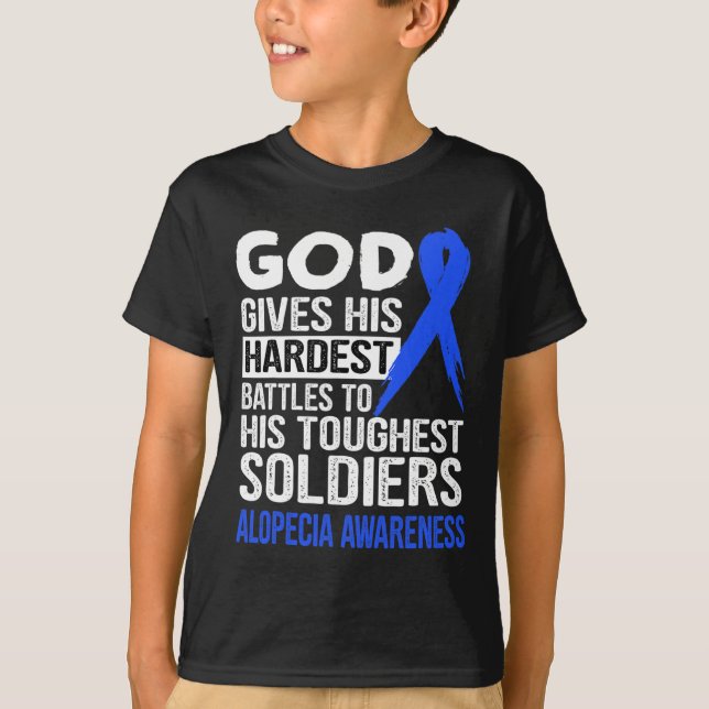 Camiseta Os soldados mais tocados de Deus ALOPECIA SENSIBIL (Frente)