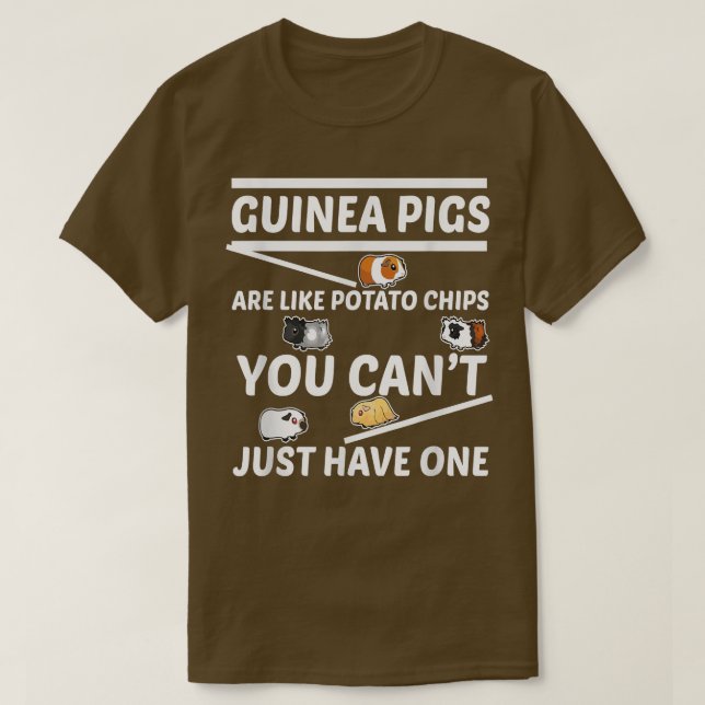Camiseta OS SUÍNOS DA GUINÉ SÃO COMO PINOS DE BATATA Anim (Frente do Design)
