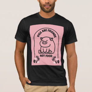 CAMISETA OS SUÍNOS SÃO AMIGOS, NÃO SÃO CAMISAS-T VEGAN DE S