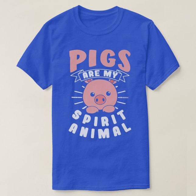 Camiseta Os Suínos São O Meu Prêmio Animal Espiritual 4993 (Frente do Design)