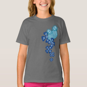Camiseta Os t-shirt da menina de Luau do abacaxi