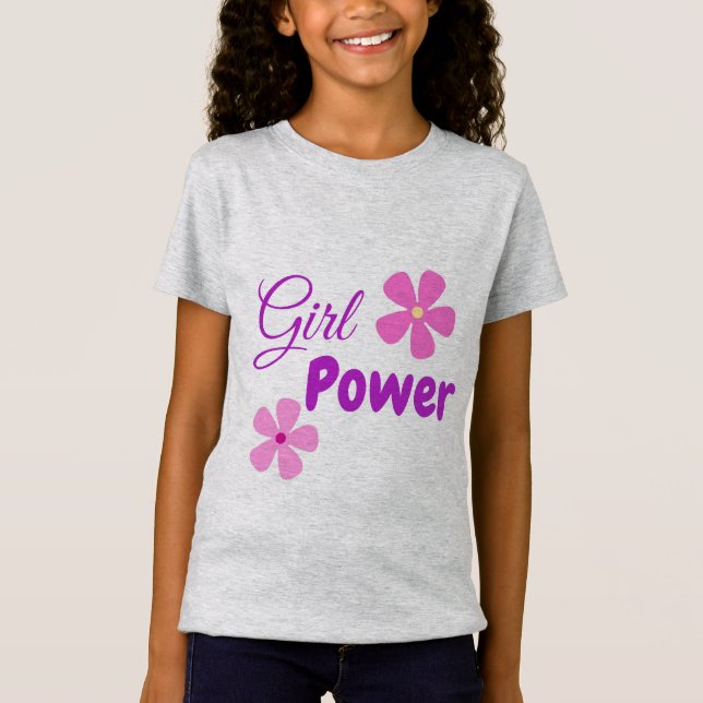 Camiseta Os t-shirt das meninas do poder da menina (Frente)