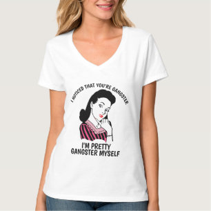 Camiseta Os t-shirt engraçados das senhoras, OBSERVAM que