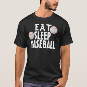 Camiseta Os t-shirt engraçados do basebol, comem o sono