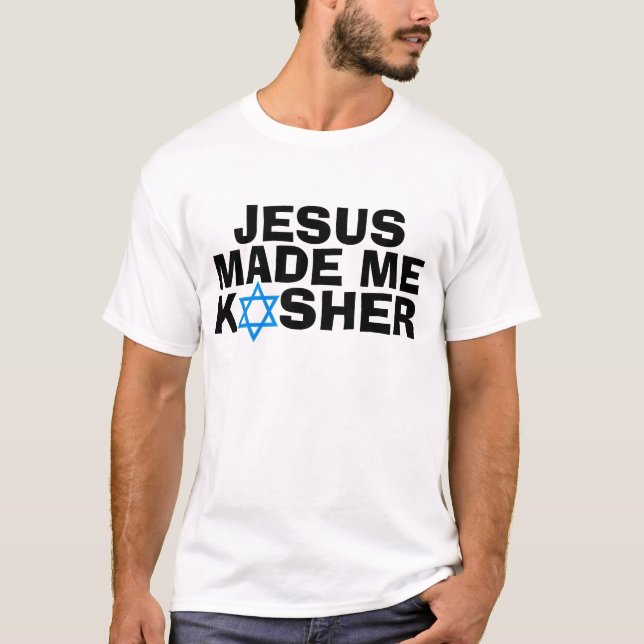 Camiseta Os t-shirt judaicos messiânicos, JESUS fizeram-me (Frente)