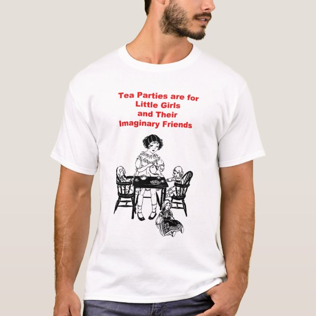 Camiseta Os tea party são para as meninas (Frente)
