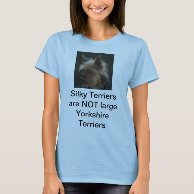 Camiseta Os terrier de Slky não são grandes yorkshires (Frente)