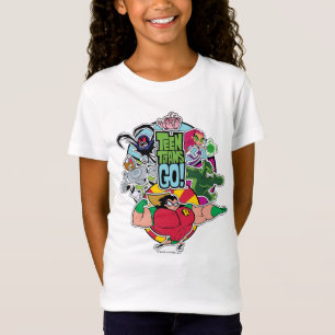 Camiseta Os titã adolescentes vão! gráfico do grupo da