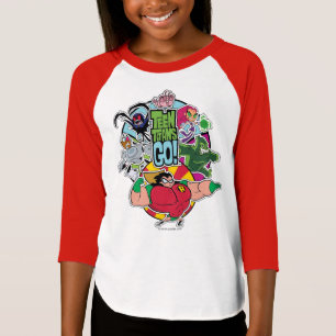 Camiseta Os titã adolescentes vão! gráfico do grupo da