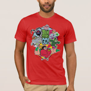 Camiseta Os titã adolescentes vão! gráfico do grupo da