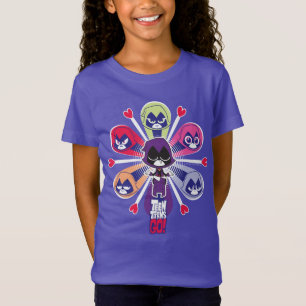 Camiseta Os titã adolescentes vão! O Emoticlones do corvo