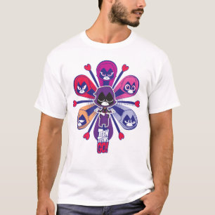 Camiseta Os titã adolescentes vão! O Emoticlones do corvo