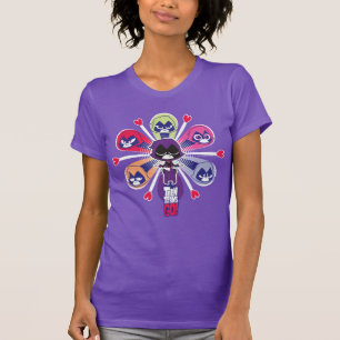 Camiseta Os titã adolescentes vão! O Emoticlones do corvo