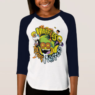 Camiseta Os titã adolescentes vão! Waffles do menino do