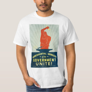 Camiseta Os trabalhadores do Nonessential do governo