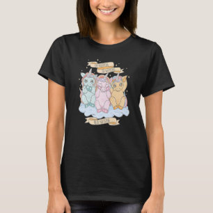 Camiseta Os três Mau não falam Mau sem Mau Unicorn