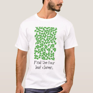 Camiseta os trevos, encontram o trevo do fourleaf
