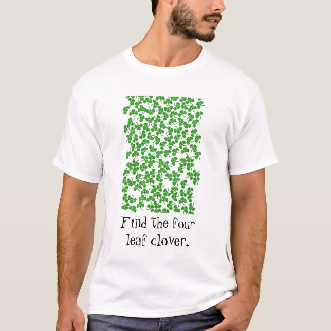 Camiseta os trevos, encontram o trevo do fourleaf (Frente)