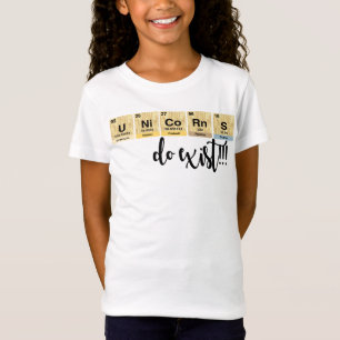 Camiseta Os unicórnios existem elementos de mesa periódic