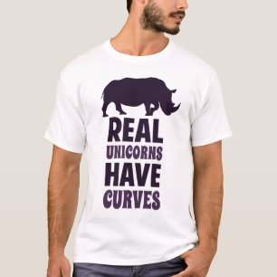 Camiseta Os unicórnios reais têm curvas