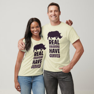 Camiseta Os unicórnios reais têm curvas