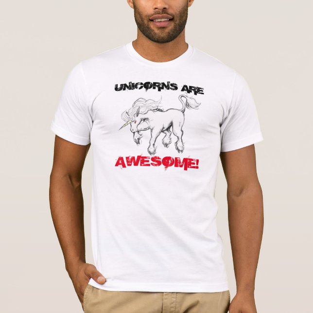 Camiseta Os unicórnios são impressionantes (Frente)