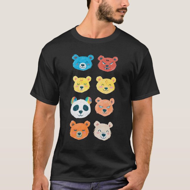 Camiseta Os Ursos de Personalidade  (Frente)