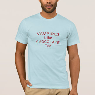 Camiseta Os vampiros gostam do chocolate demasiado