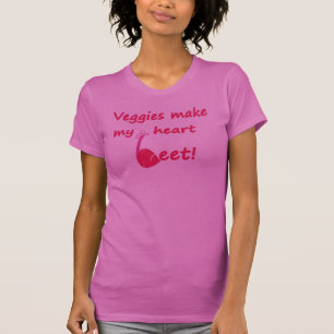 Camiseta Os vegetarianos fazem minha beterraba do coração