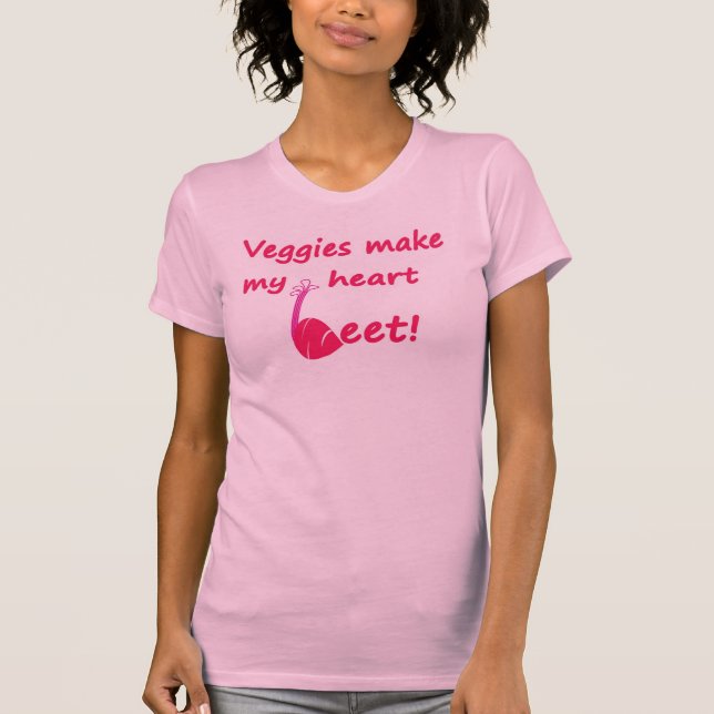 Camiseta Os vegetarianos fazem minha beterraba do coração (Frente)
