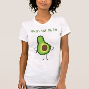 Camiseta Os vegetarianos salvar o t-shirt do dia (abacate)