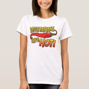 Camiseta Os vegetarianos são T quente das senhoras