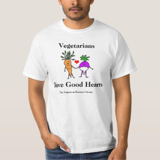 Camiseta Os vegetarianos têm o bom T 2 dos corações