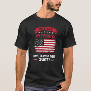 Camiseta Os Veteranos Americanos Serviram O Seu País