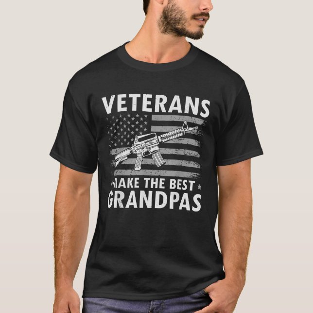 Camiseta Os Veteranos Fazem Os Melhores Avós Engraçados Vet (Frente)