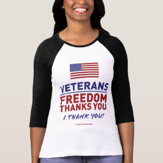 Camiseta Os veteranos, liberdade agradecem-lhe